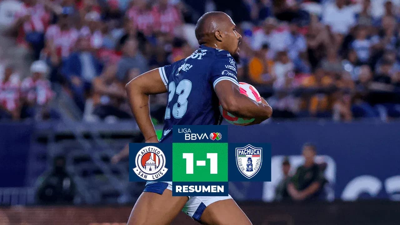 Jugador de Atlético San Luis en partido contra Pachuca