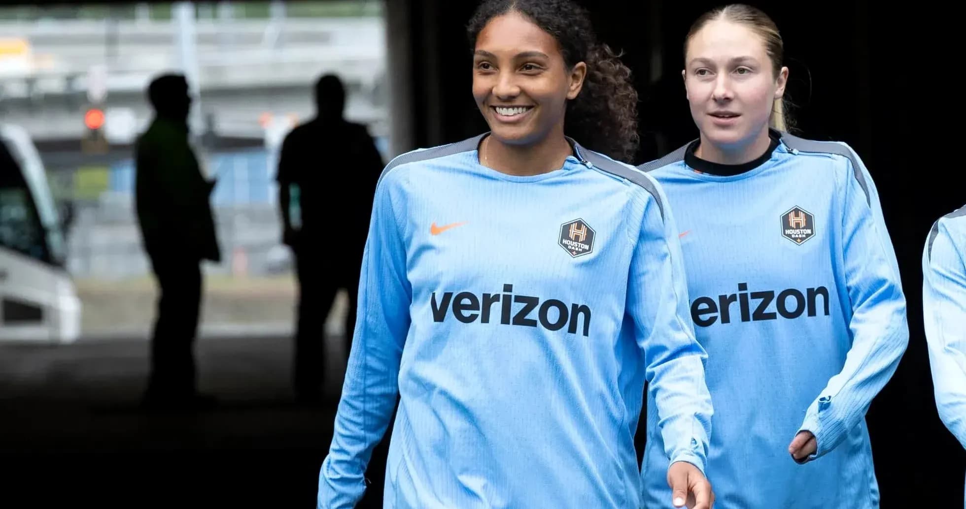 Jugadoras de Houston Dash antes del partido