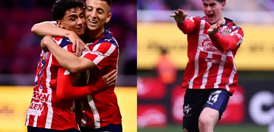 Jugadores del Guadalajara celebrando un gol