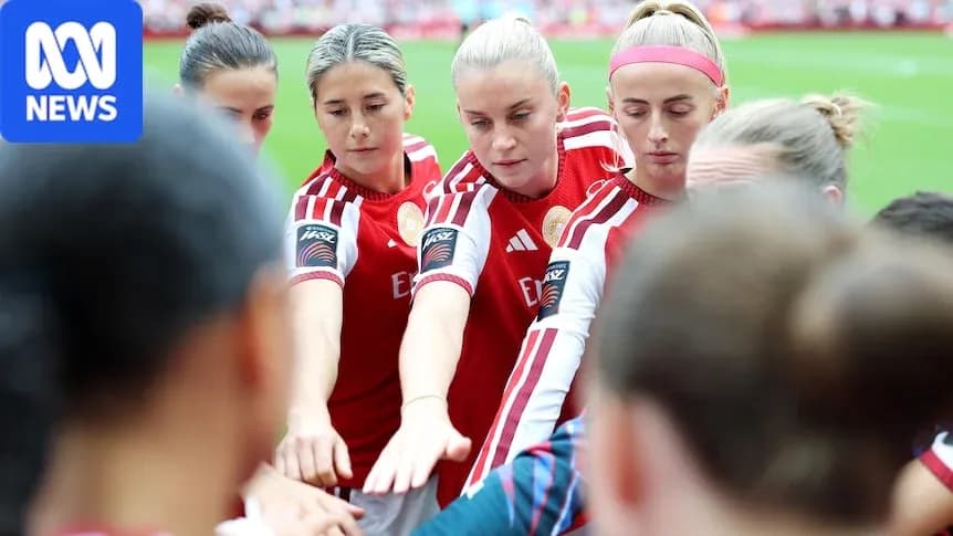 Jugadoras de fútbol en reunión antes del partido