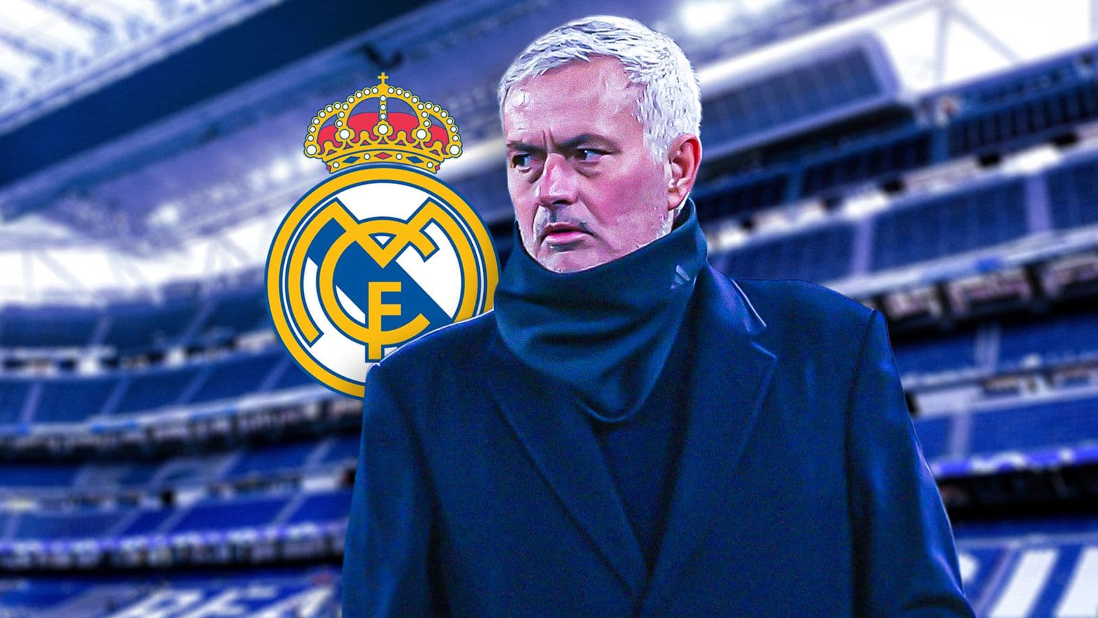 Entrenador en el estadio del Real Madrid