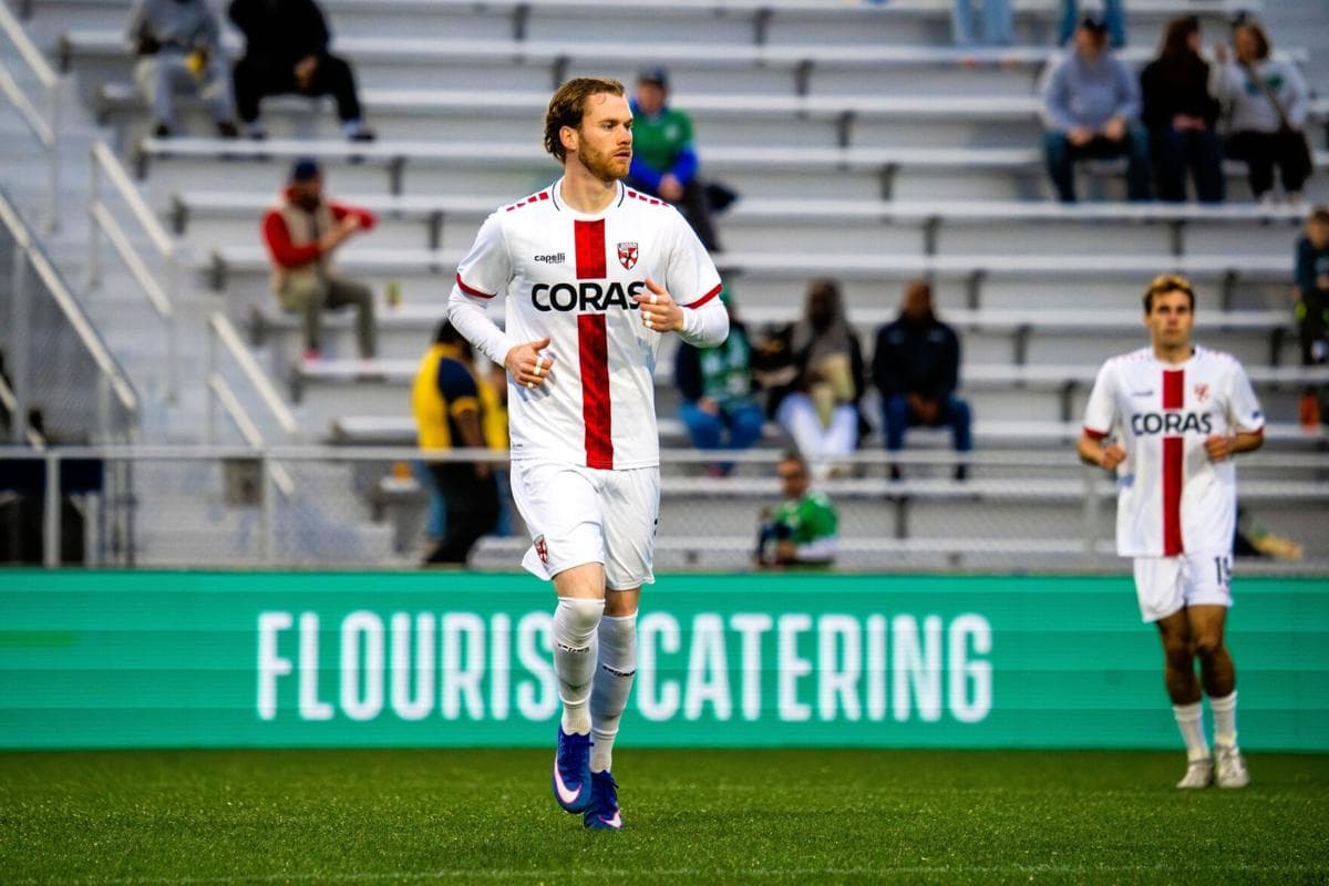 Jugador de Loudoun United en el partido