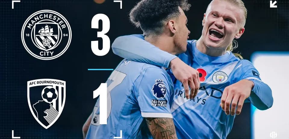 Jugadores de Manchester City celebrando un gol