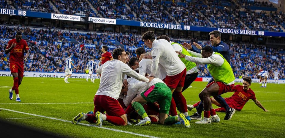 Celebración de jugadores tras un gol