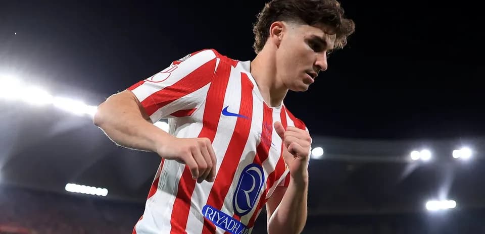 Jugador de Atlético de Madrid en acción durante partido