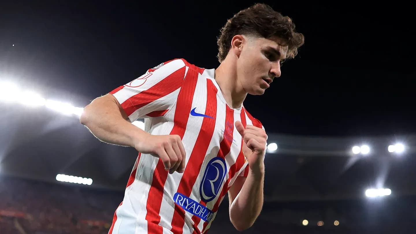 Jugador de Atlético de Madrid en acción durante partido