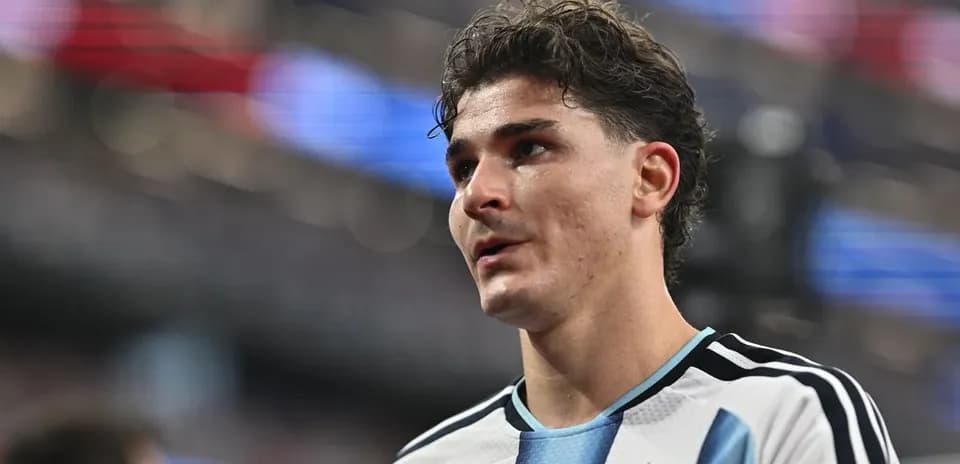 Jugador de Argentina durante un partido en el estadio