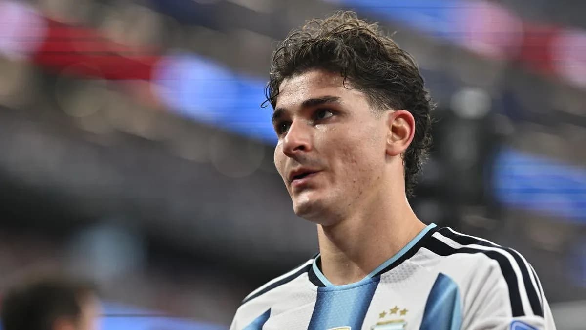 Jugador de Argentina durante un partido en el estadio