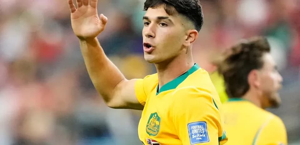 Jugador australiano gesticulando durante el partido