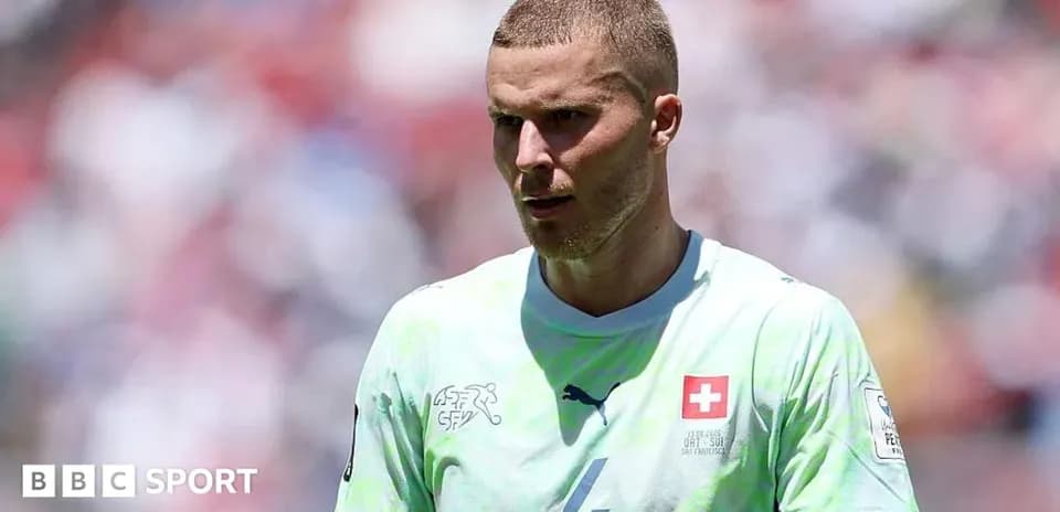 Jugador de Suiza en el campo durante un partido