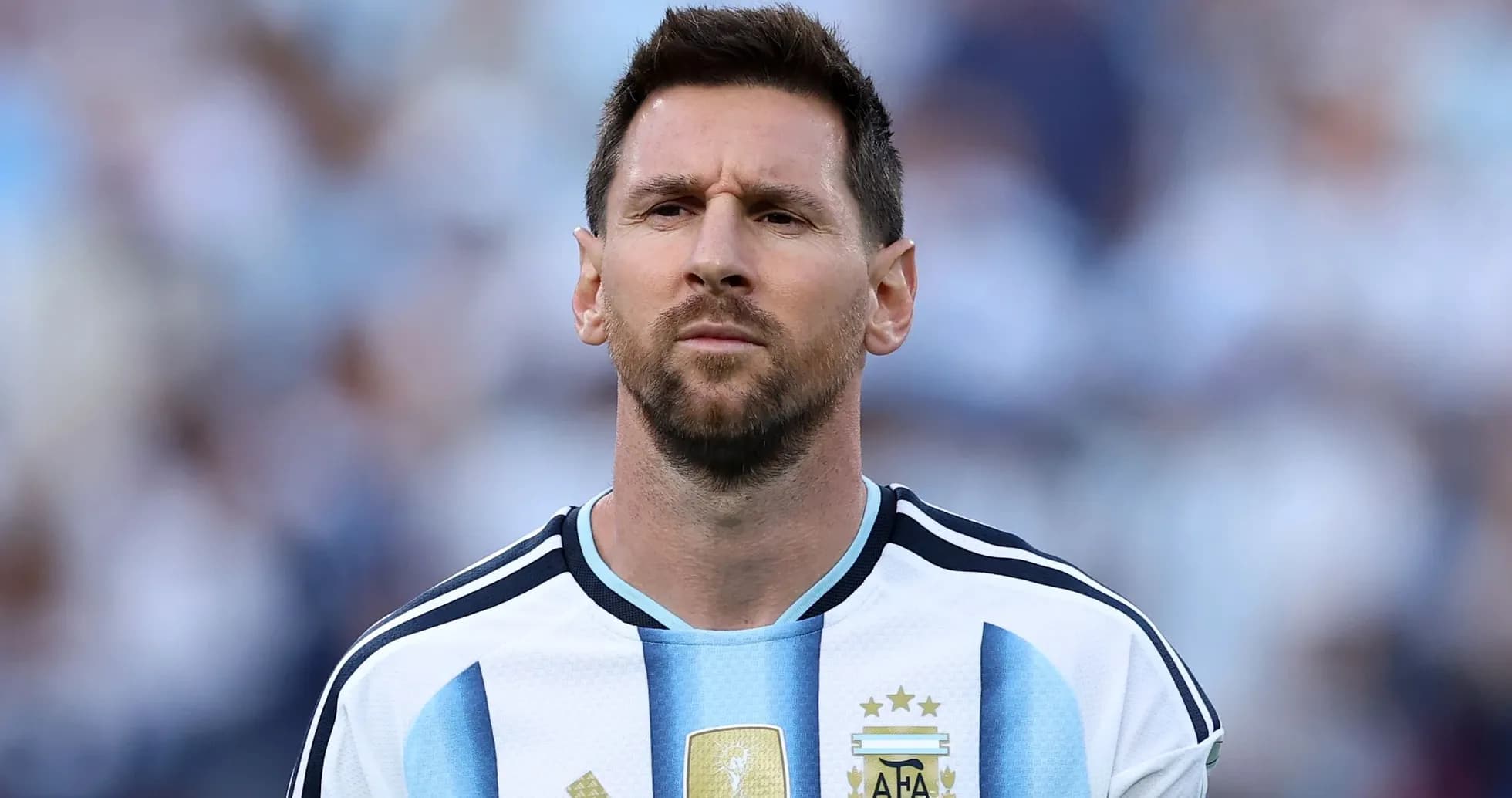 Jugador de Argentina en uniforme durante el partido