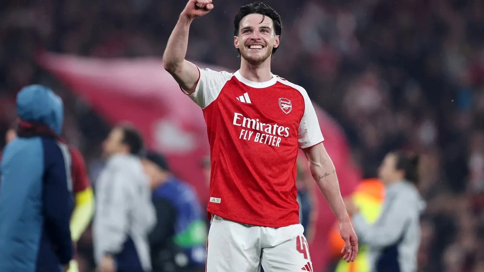 Jugador de Arsenal celebrando después del partido