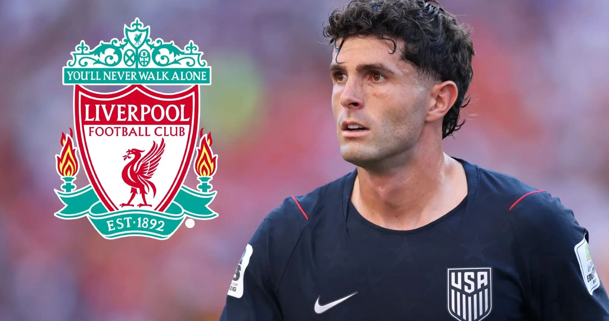 Jugador de la selección de EE. UU. con logo de Liverpool