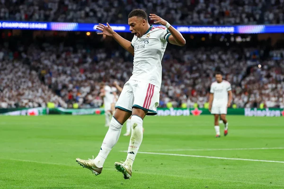 Jugador celebrando un gol en el estadio