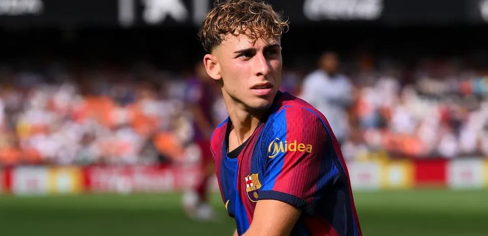 Jugador del FC Barcelona en el campo durante partido