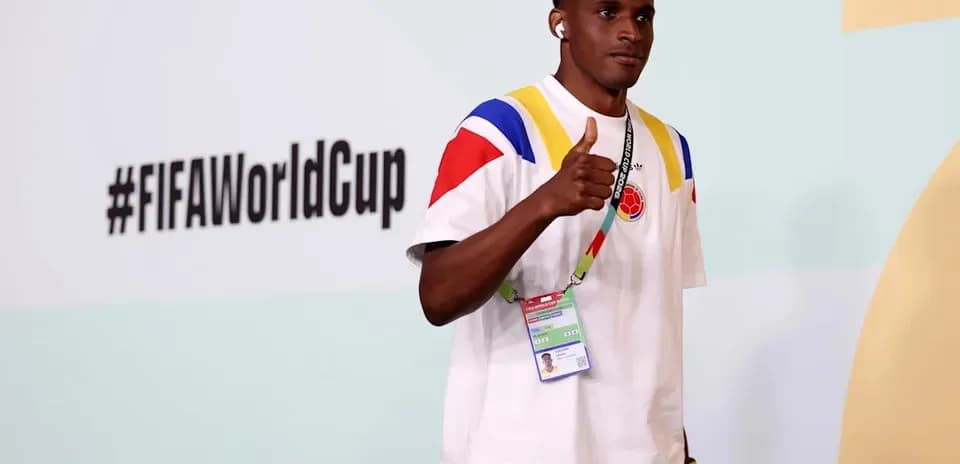 Jugador con camiseta de Colombia en el Mundial