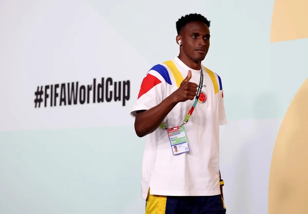 Jugador con camiseta de Colombia en el Mundial