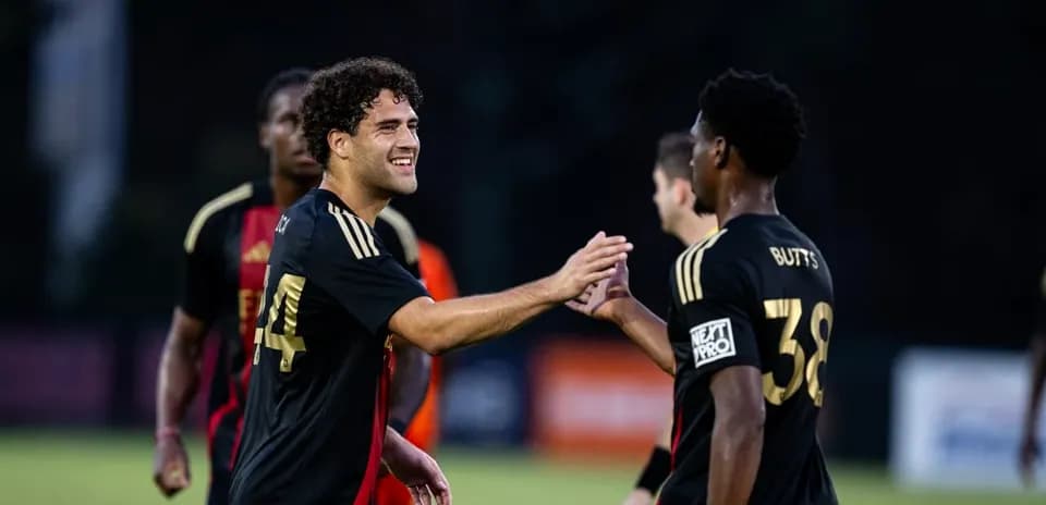 Jugadores de Atlanta United II celebrando