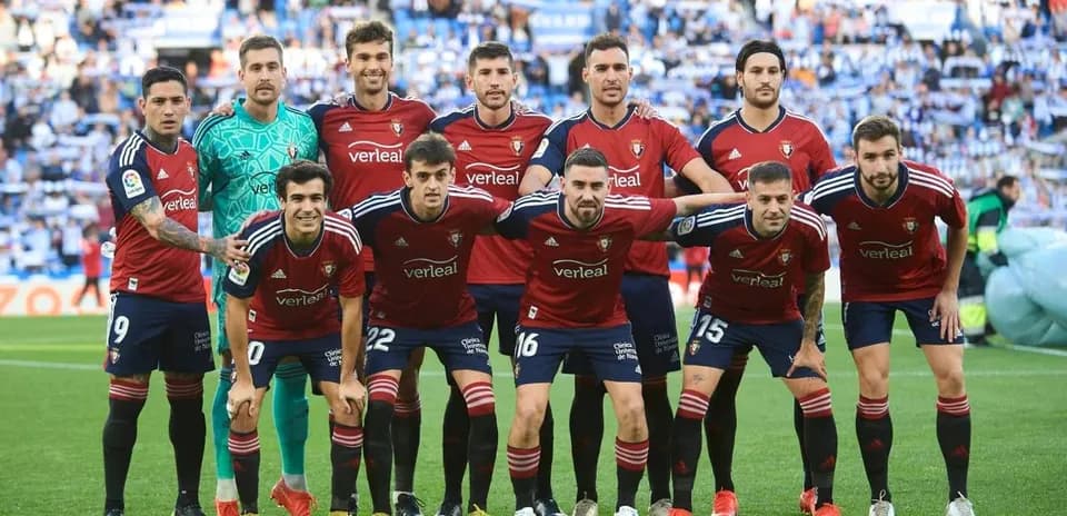 Alineación del Osasuna antes del partido