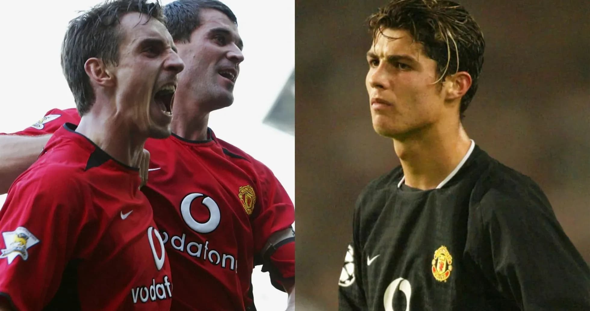 Jugadores de Manchester United en acción y contemplativos