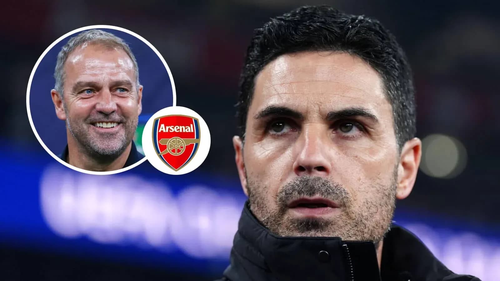 Entrenador de Arsenal mirando durante un partido