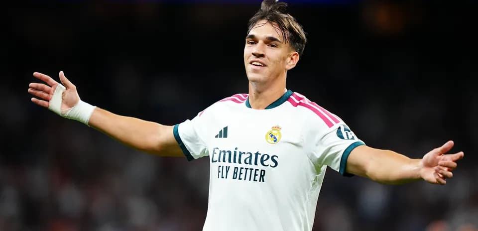 Jugador de Real Madrid celebrando un gol