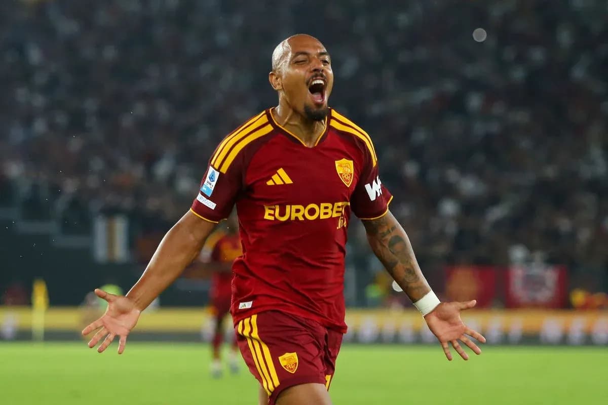 Jugador de AS Roma celebrando un gol
