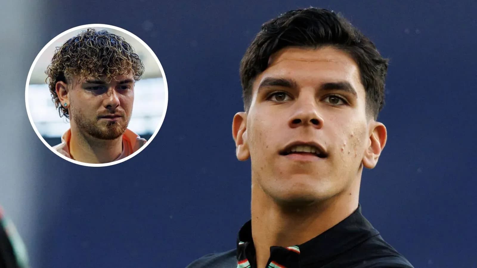 Dos jugadores en primer plano durante entrenamiento