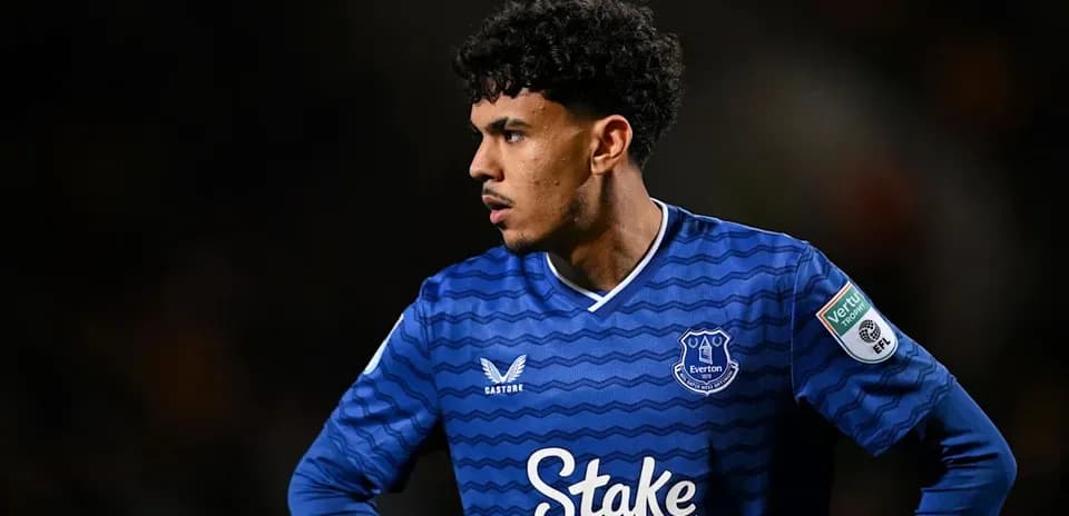 Jugador de Everton en acción durante un partido