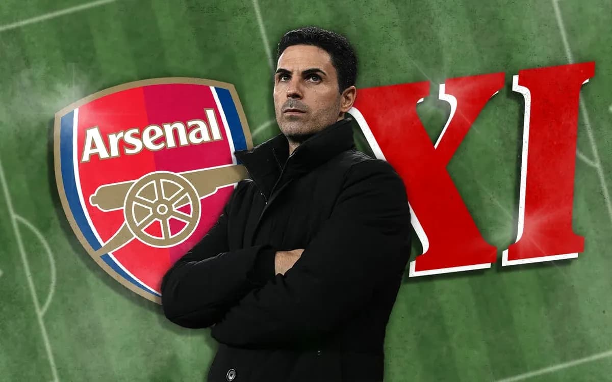 Entrenador de Arsenal con logo del equipo y XI
