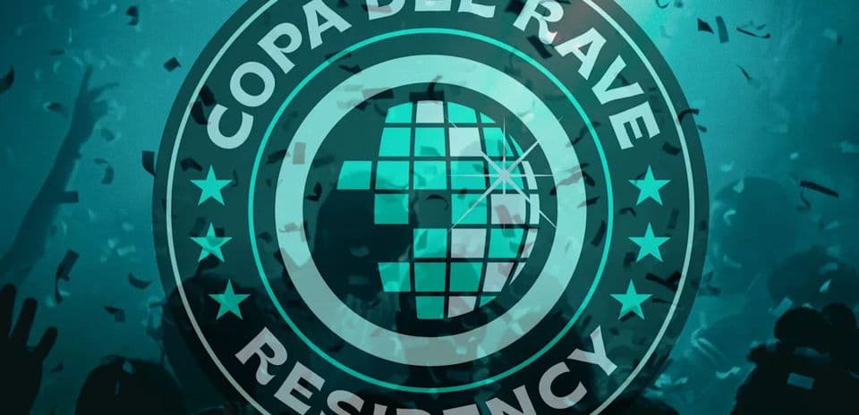 Logo de la Copa del Rave en fondo festivo