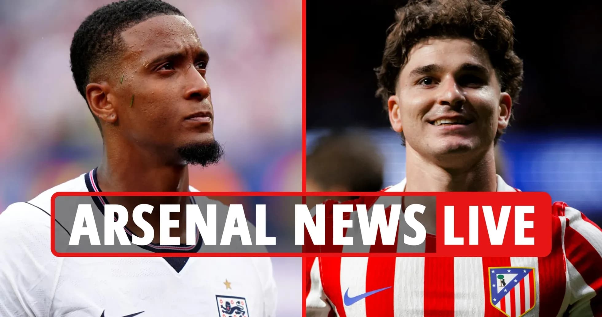 Jugadores de Arsenal y Atlético posando para noticias
