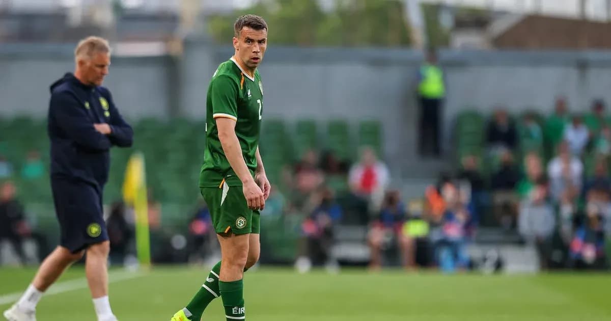 Jugador irlandés en el campo durante el partido