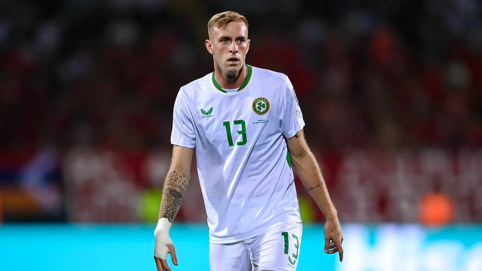 Jugador de Irlanda en acción durante un partido