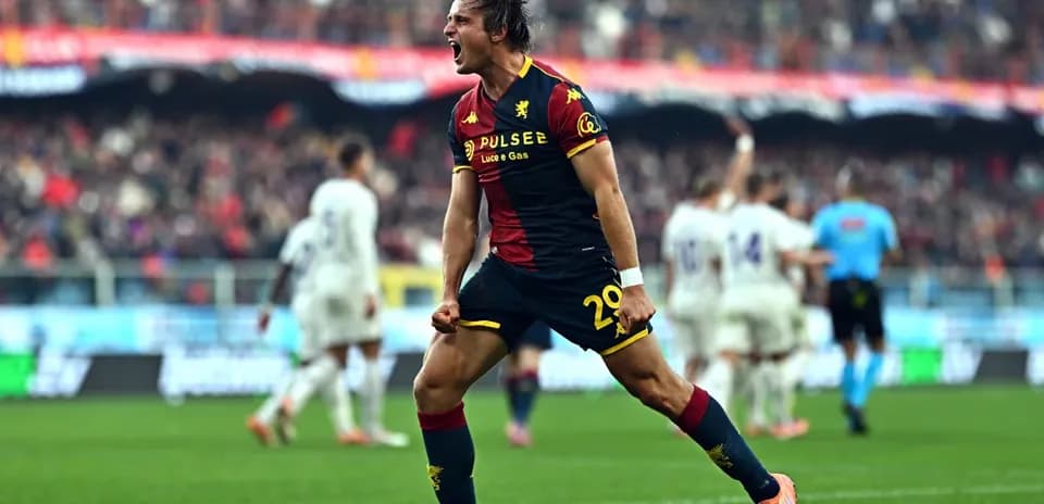 Jugador de Genoa celebrando un gol