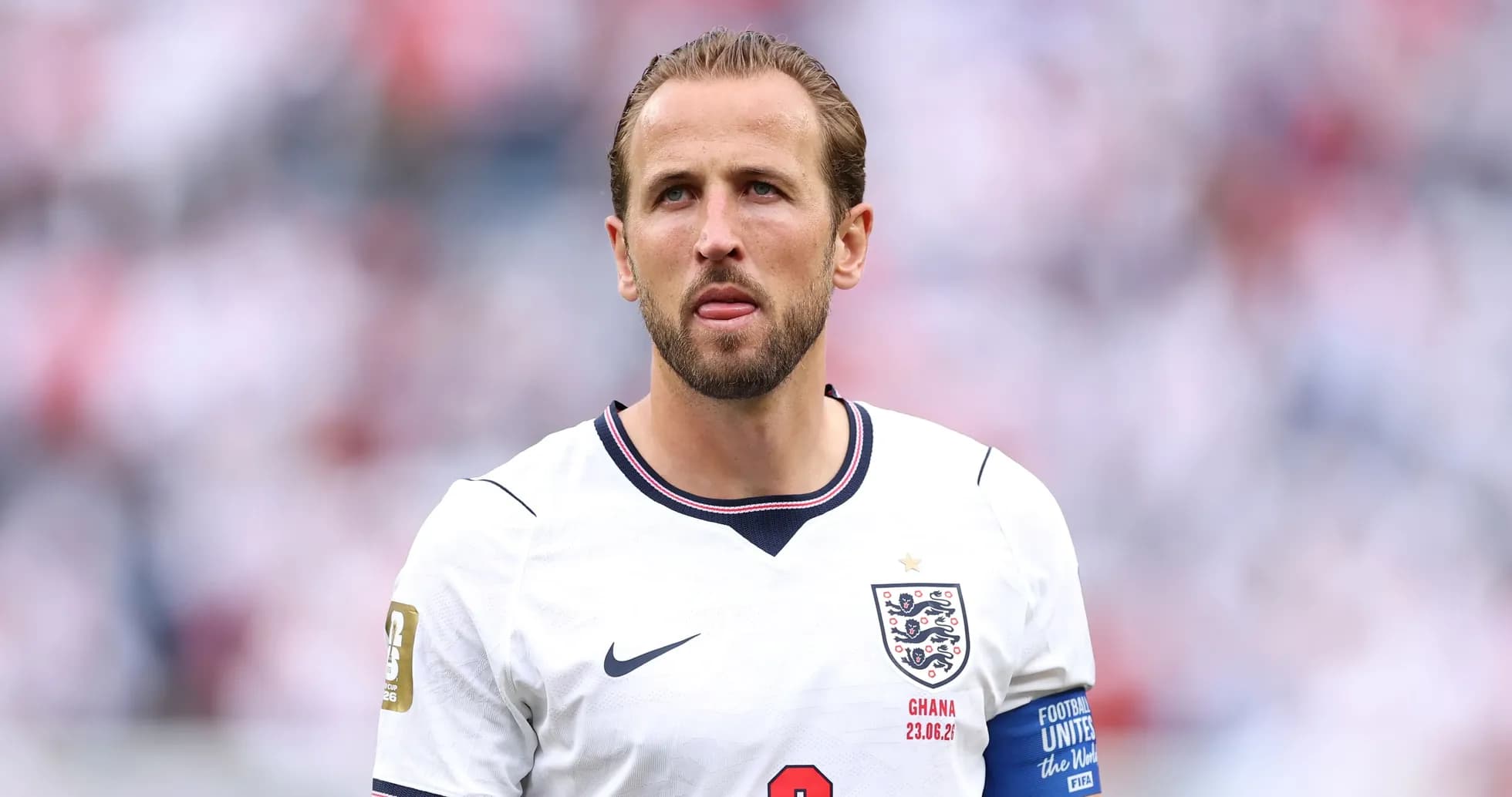 Jugador de Inglaterra en el campo durante un partido
