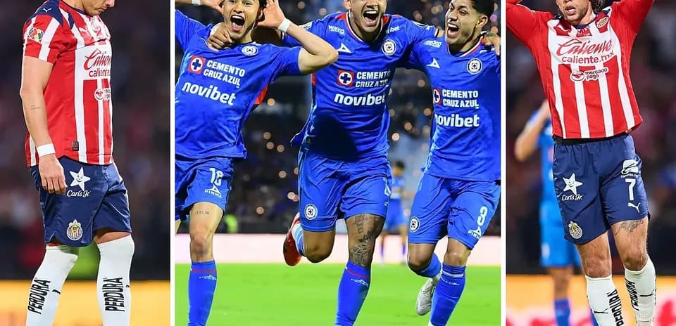 Jugadores de Cruz Azul celebrando un gol