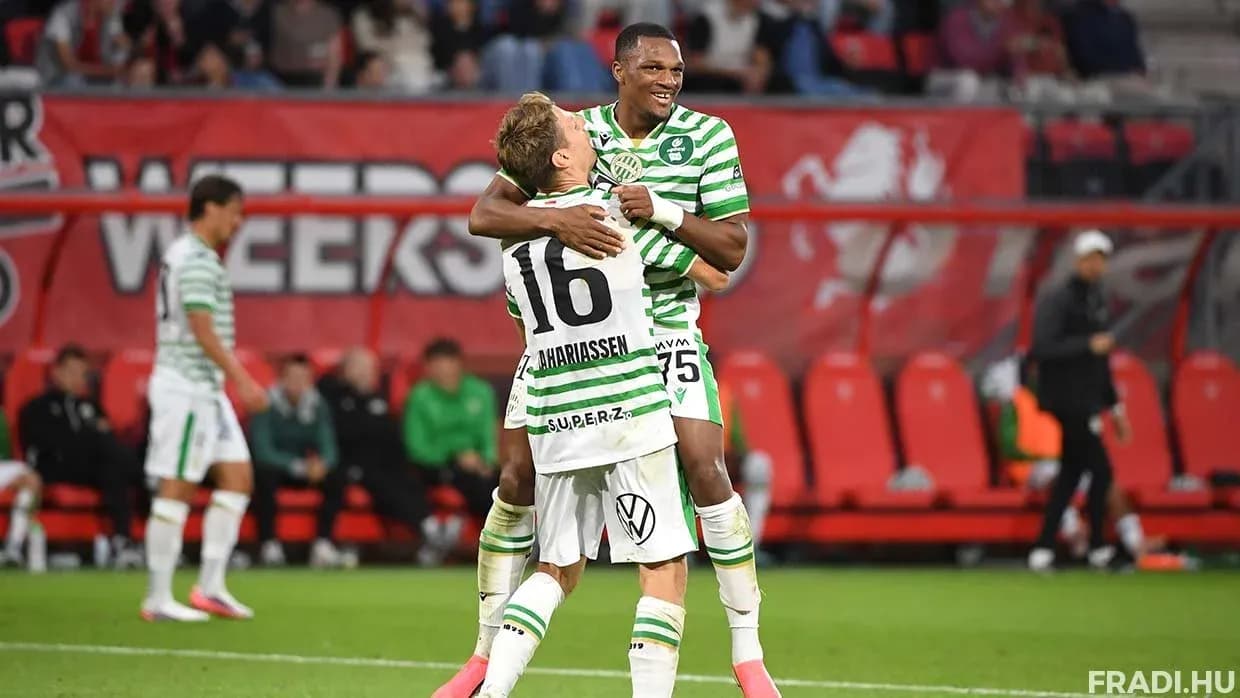 Jugadores de Ferencvárosi TC celebrando un gol