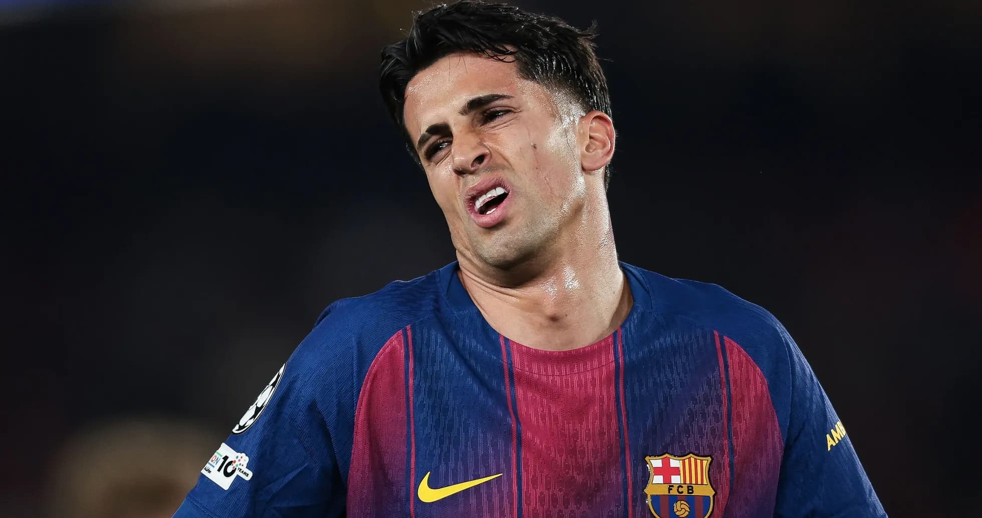 Jugador del FC Barcelona en el campo de juego