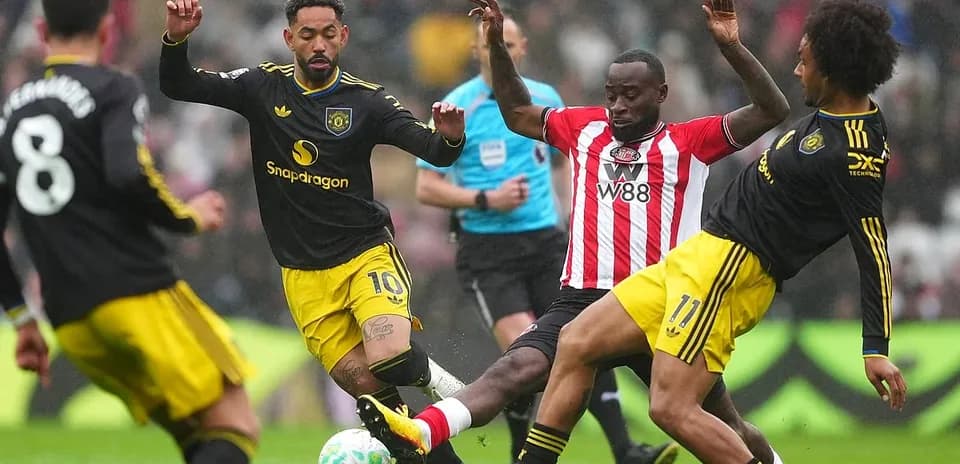Acción entre Sunderland y Manchester United