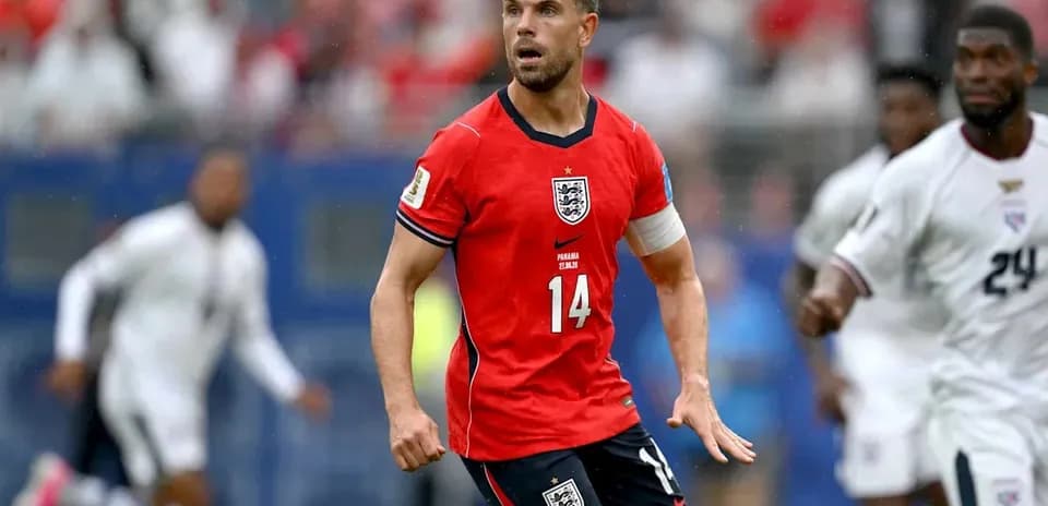 Jugador de Inglaterra en acción durante el partido