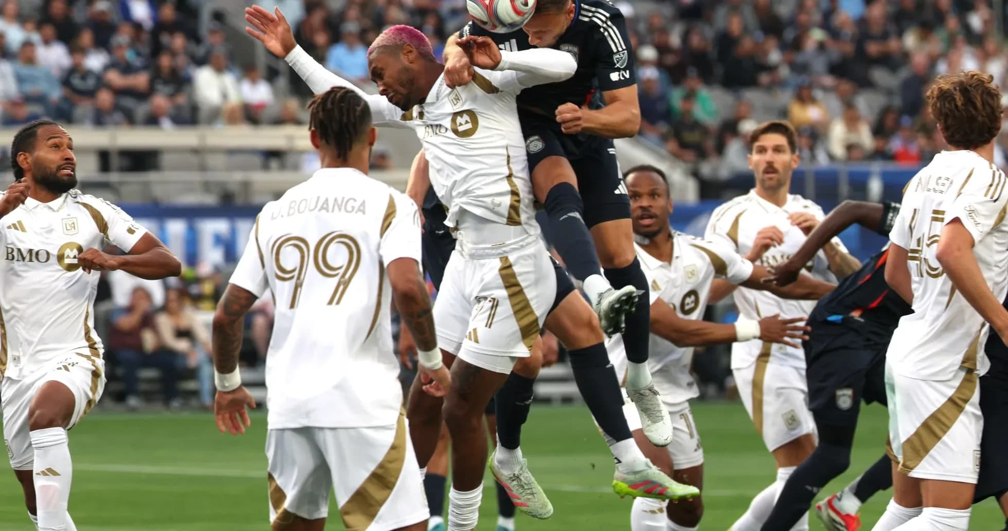 Jugadores de Los Angeles FC en acción