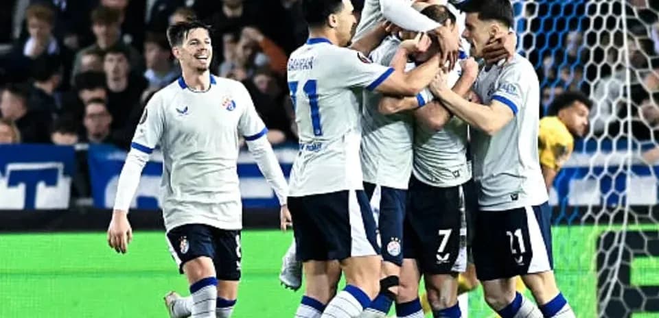 Jugadores del Dinamo Zagreb celebrando un gol