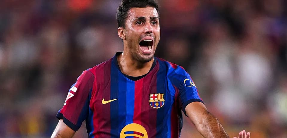 Jugador de Barcelona celebrando durante el partido