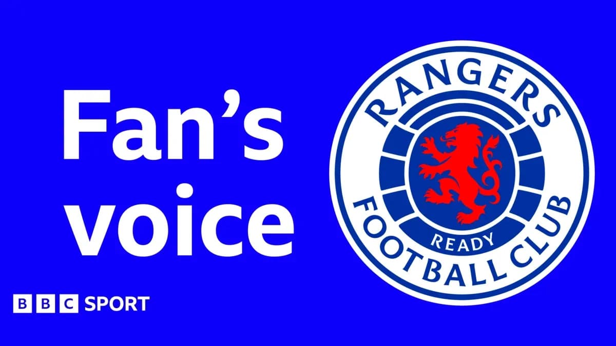 Logotipo del Rangers Football Club con texto de fan