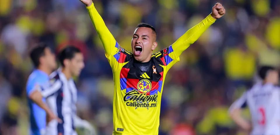 Jugador de Club América celebrando un gol