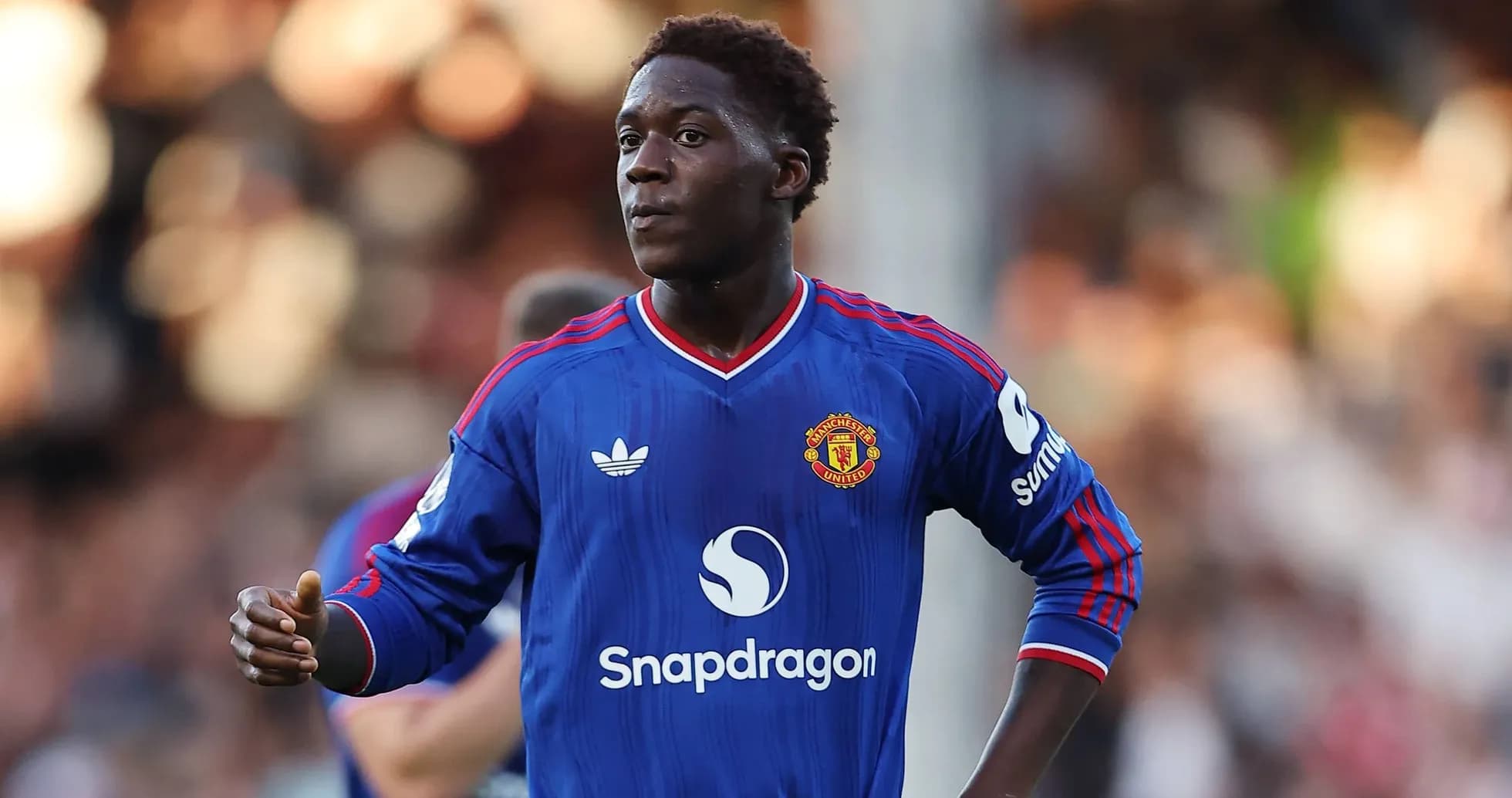 Jugador de Manchester United en acción durante partido