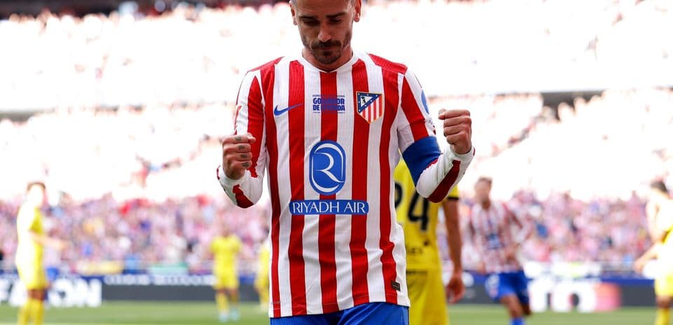 Jugador de Atlético de Madrid celebrando un gol
