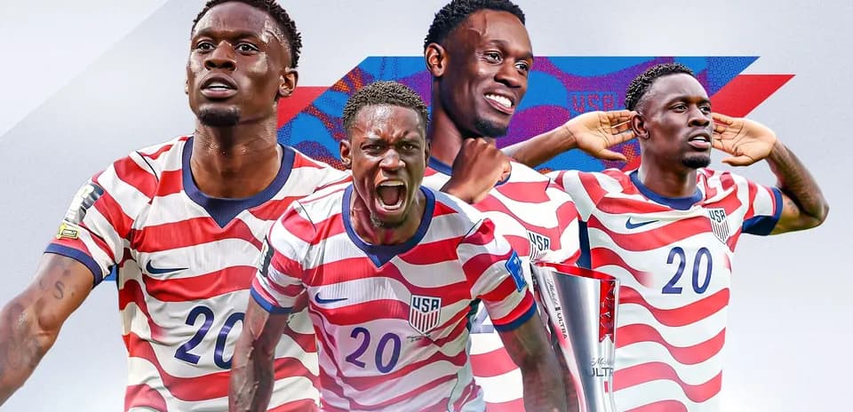 Jugador de la selección de EE. UU. en varias poses