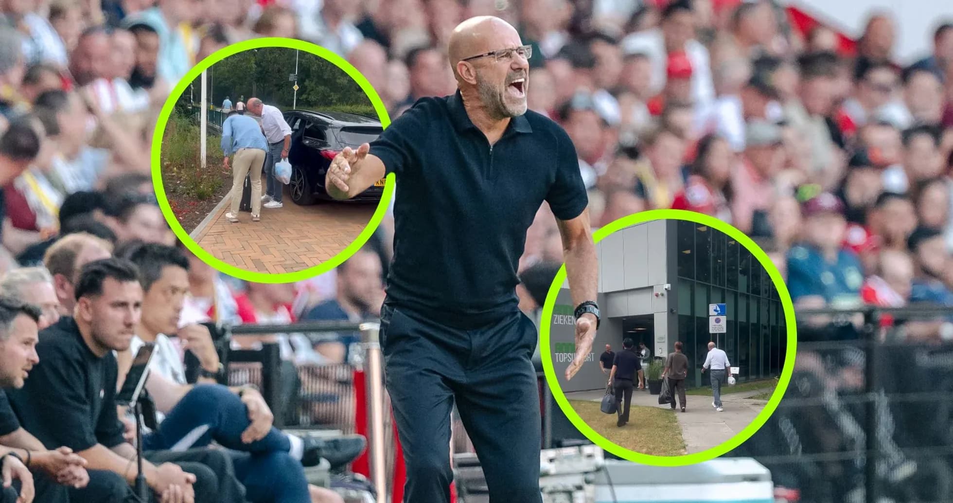 Entrenador dirigiendo a su equipo durante el partido